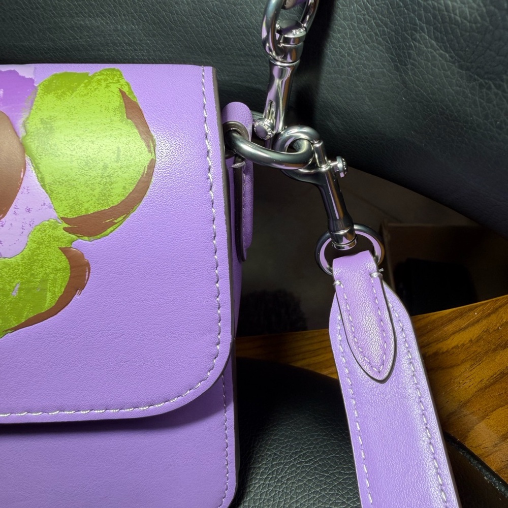 Coach Sholderbag Lavender Floral Crossbody Bag Never worn!!! - Picture 5 of 16
